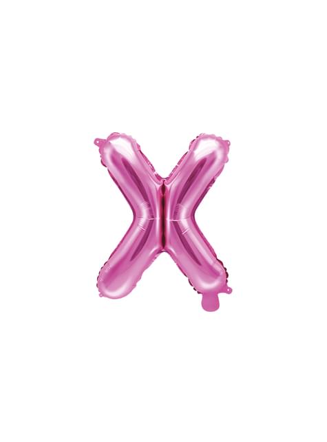 Globo foil letra X rosa oscuro (35 cm) - Partydeco | Funidelia