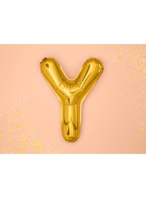Globo foil letra Y dorado (35 cm) - Partydeco | Funidelia