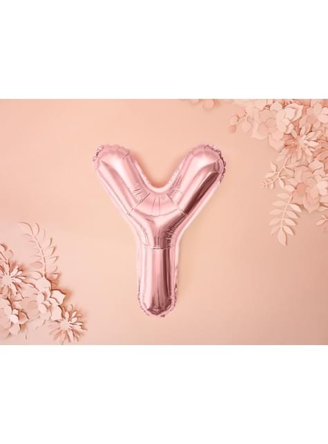 Globo foil letra Y oro rosa (35 cm) - Partydeco | Funidelia