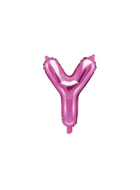 Globo foil letra Y rosa oscuro (35 cm) - Partydeco | Funidelia