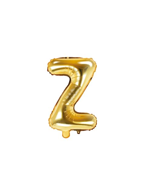 Globo foil letra Z dorado (35 cm) - Partydeco | Funidelia