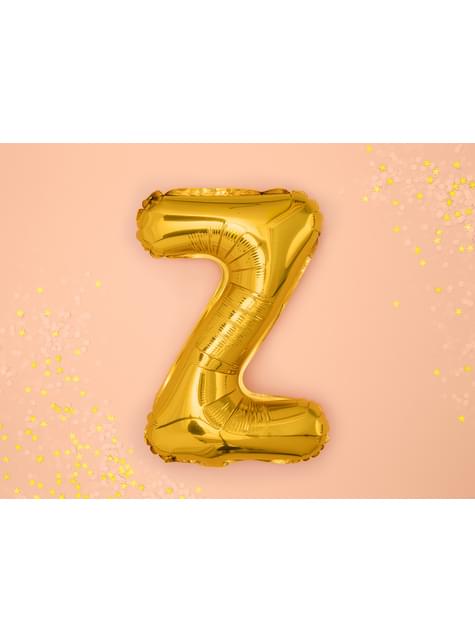 Globo foil letra Z dorado (35 cm) - Partydeco | Funidelia