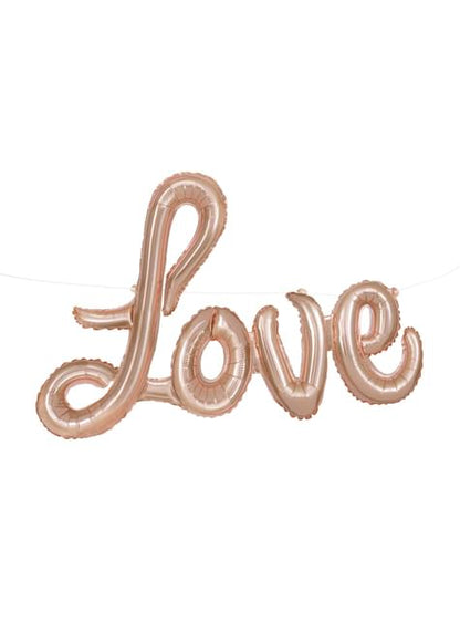 Globo Foil Love oro rosa - Unique | Funidelia