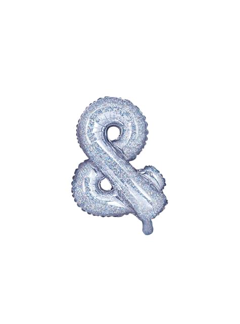 Globo foil & plateado con purpurina (35 cm) - Partydeco | Funidelia
