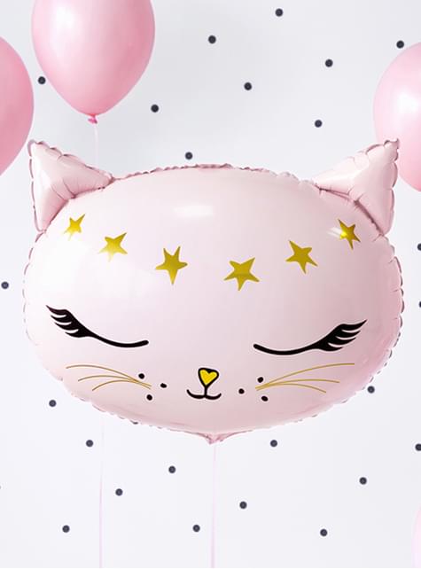 Globo gato rosa de foil (48 cm) - Meow Party - Partydeco | Funidelia