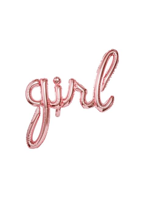 Globo Girl dorado (77 cm) - Baby Shower Party - Partydeco | Funidelia