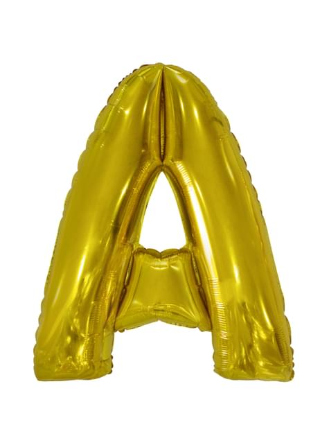 Globo letra A dorado (86 cm)