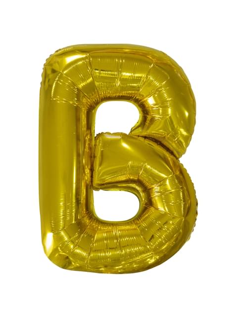 Globo letra B dorado (86 cm)