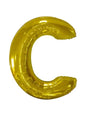 Globo letra C dorado (86 cm)