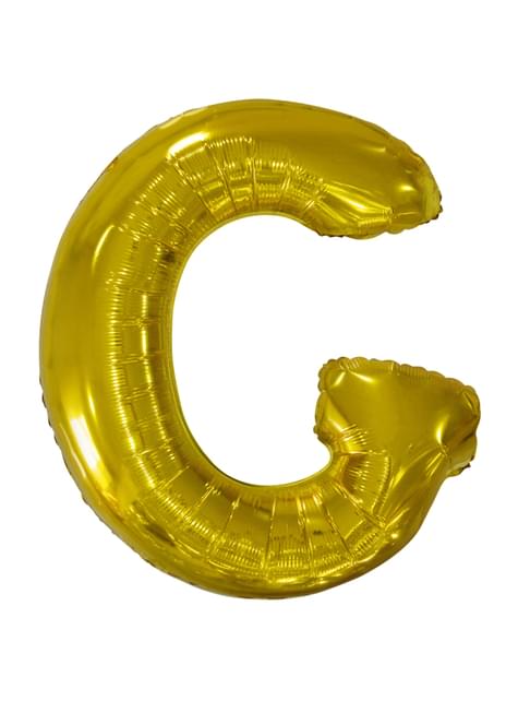 Globo letra G dorado (86 cm)