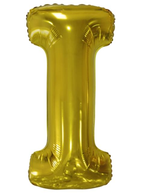 Globo letra I dorado (86 cm)