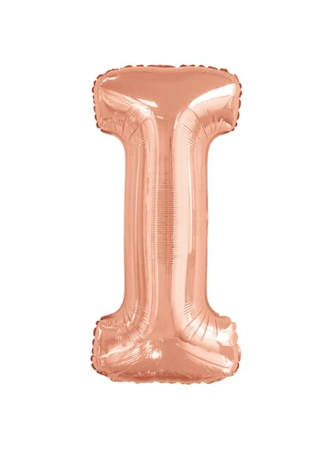Globo letra I oro rosa (86 cm)
