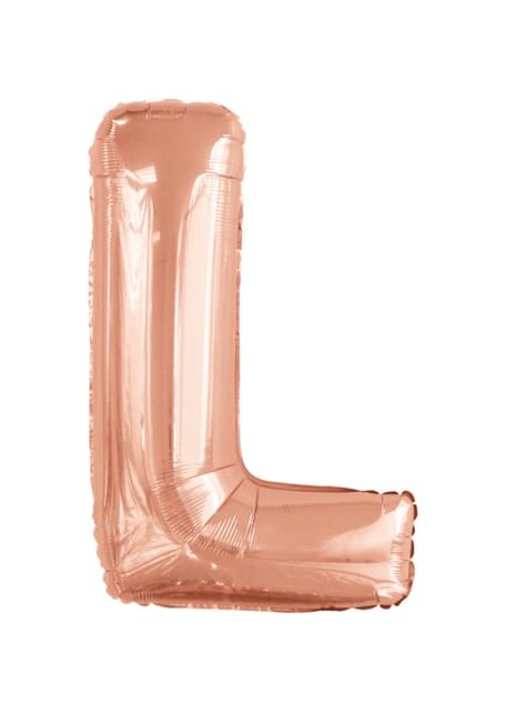 Globo letra L oro rosa (86 cm)