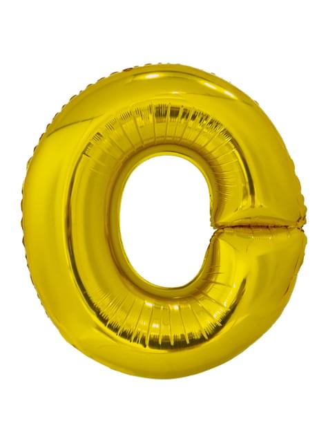 Globo letra O dorado (86 cm)