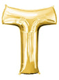 Globo letra T dorado (86 cm) - AMSCAN | Funidelia