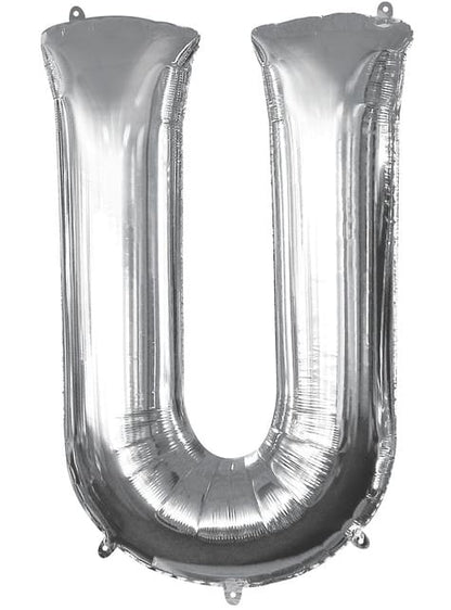 Globo letra U plateado (86 cm) - AMSCAN | Funidelia