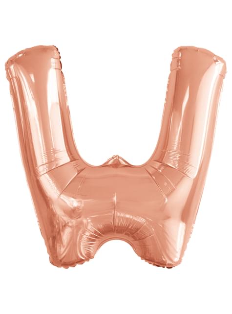 Globo letra W oro rosa (86 cm)