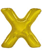 Globo letra X dorado (86 cm)