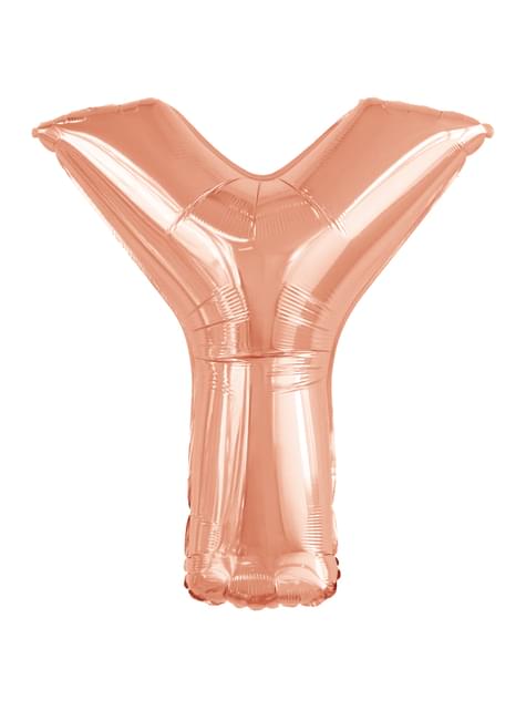 Globo letra Y oro rosa (86 cm)