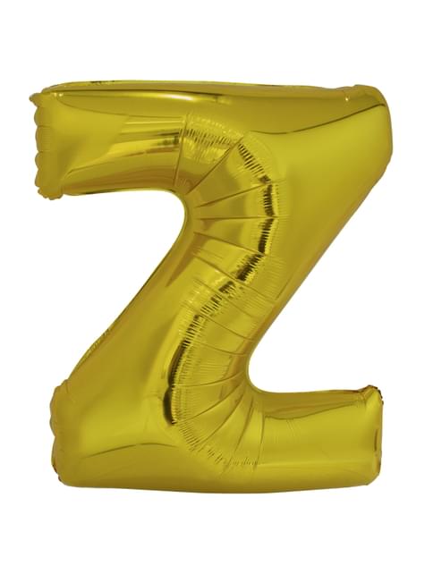 Globo letra Z dorado (86 cm)