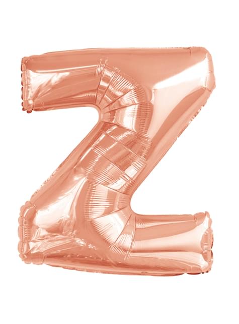 Globo letra Z oro rosa (86 cm)