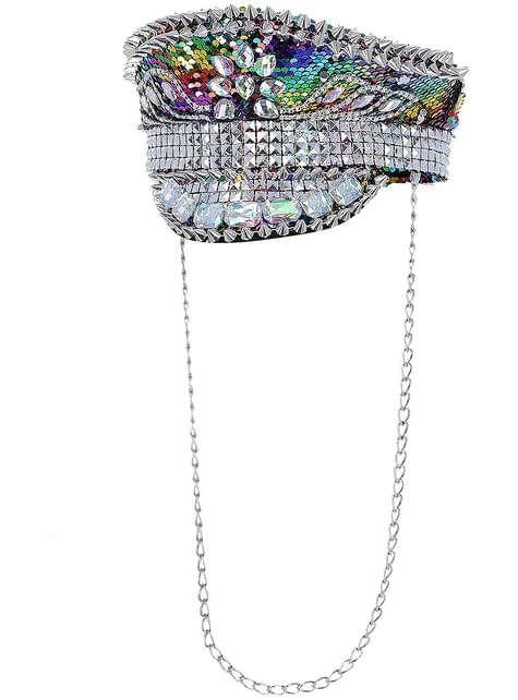 Gorra de capitán festival multicolor con adornos