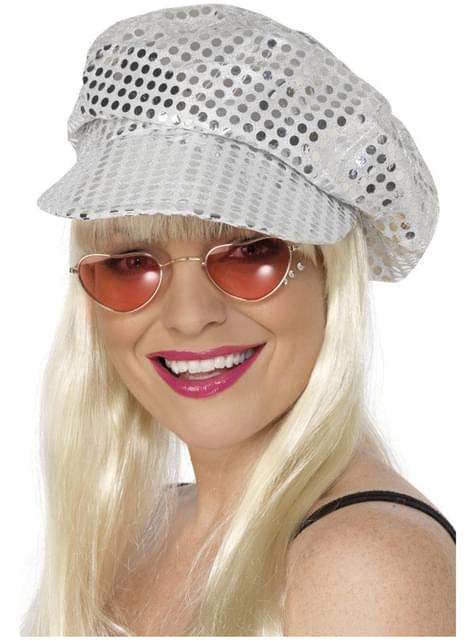 Gorra de discoteca con lentejuelas