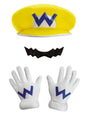 Gorra y bigote de Wario para adulto