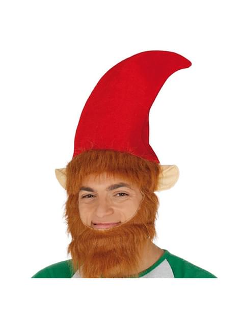 Gorro de elfo con barba para adulto