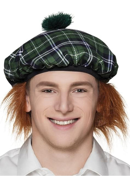 Gorro escocés verde con pelo - Boland | Funidelia