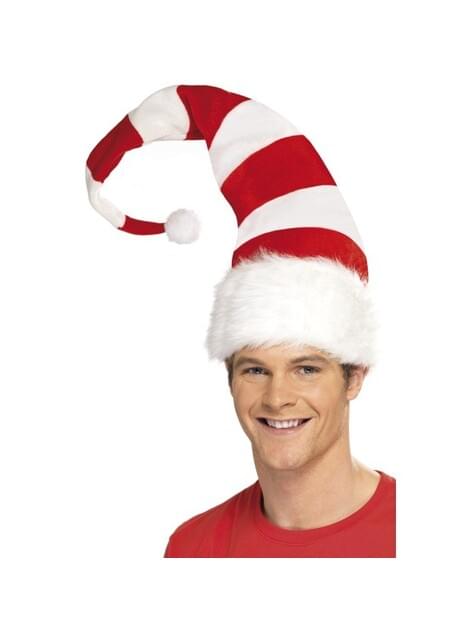 Gorro Papá Noel largo a rayas