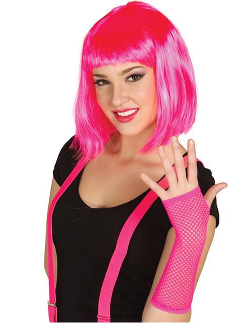 Guante de rejilla fucsia neón - Guirca | Funidelia