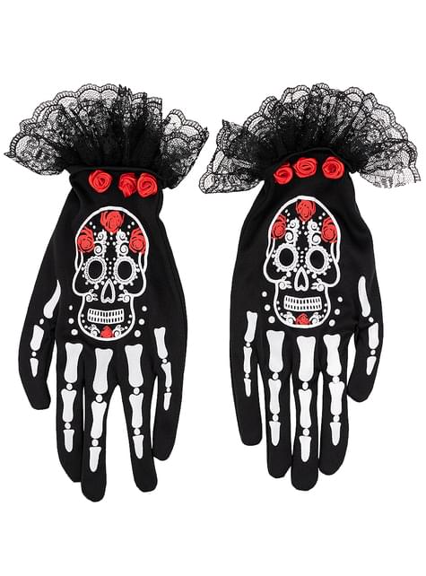 Guantes de Catrina para mujer - Funiglobal | Funidelia