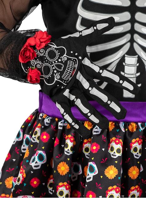 Guantes de Catrina para niña - Funiglobal | Funidelia