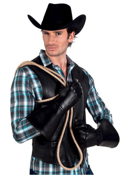 Guantes de vaquero negros para adulto - Boland | Funidelia