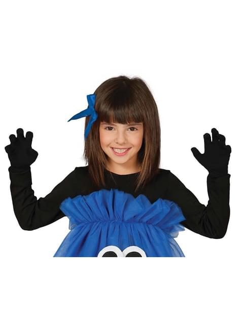 Guantes infantiles negros para niña