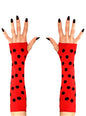 Guantes largos de mariquita para mujer