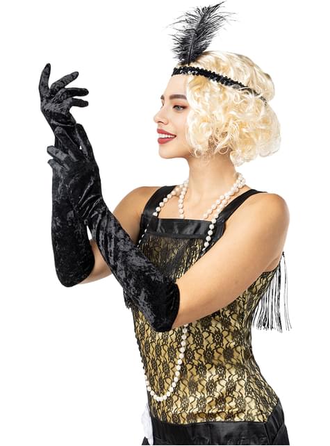 Guantes negros Deluxe - Funiglobal | Funidelia