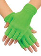 Guantes verdes sin dedos para adulto