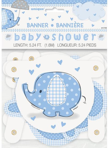 Guirnalda Baby Shower azul - Umbrellaphants Blue - Unique | Funidelia