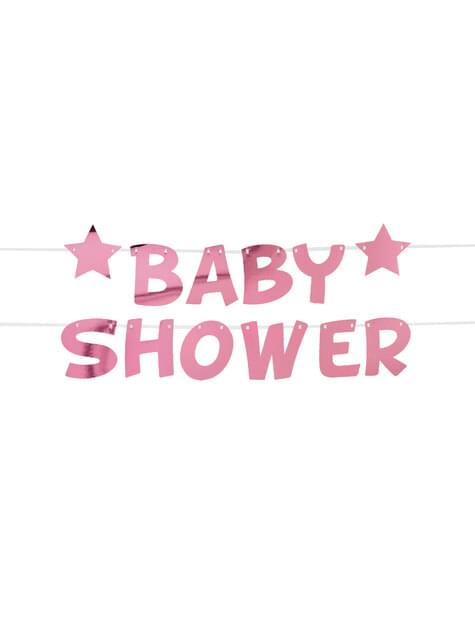 Guirnalda Baby Shower rosa - Pink Star - Neviti | Funidelia