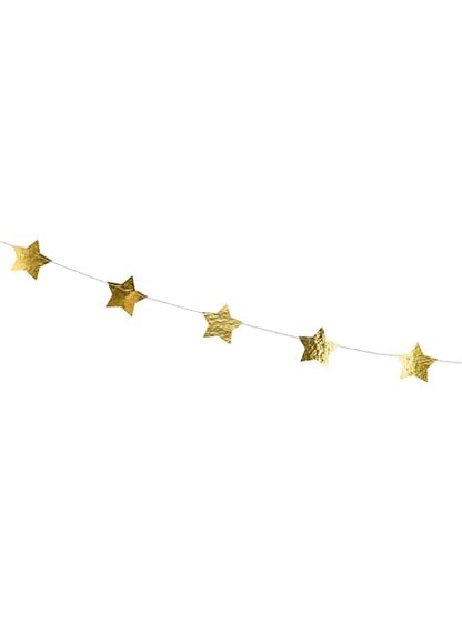 Guirnalda con estrellas doradas (3,6 m)