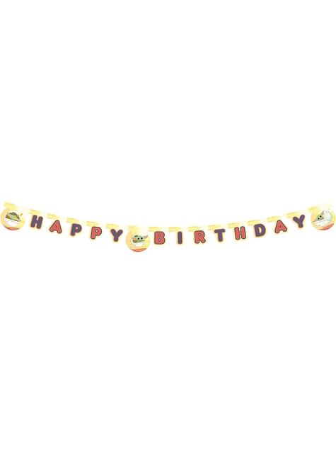 Guirnalda de Baby Yoda The Mandalorian “Happy Birthday“ - Procos | Funidelia