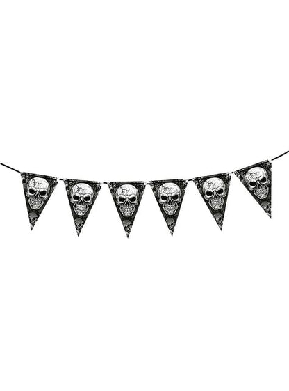Guirnalda de banderines de calaveras Halloween - Guirca | Funidelia