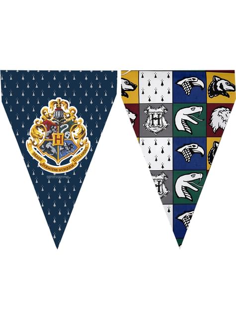 Guirnalda de banderines de Harry Potter - Hogwarts Houses - Funiglobal | Funidelia