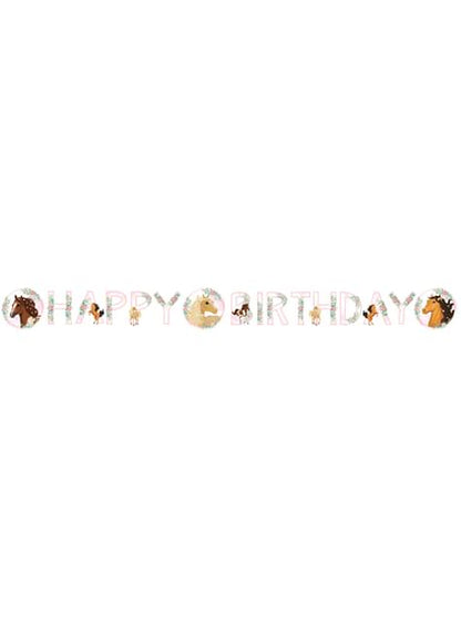 Guirnalda de caballos “Happy Birthday“ - Beautiful Horses - AMSCAN | Funidelia