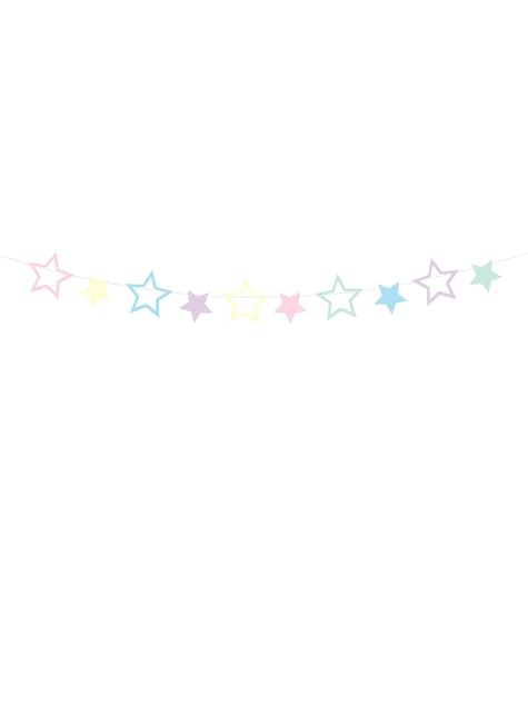 Guirnalda de estrellas multicolores - Unicorn Collection - Partydeco | Funidelia