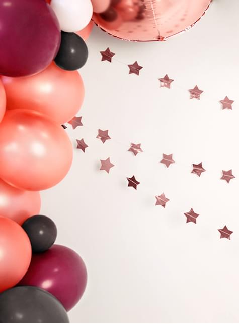 Guirnalda de estrellas oro rosa - Partydeco | Funidelia
