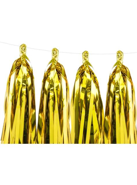 Guirnalda de flecos dorados