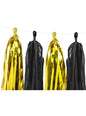 Guirnalda de flecos negros y dorado - Partydeco | Funidelia